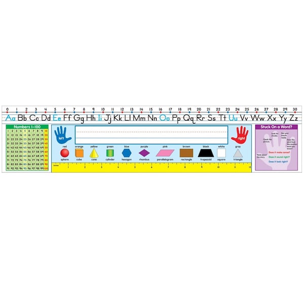 Carson Dellosa Self-Adhesive Traditional Manuscript Nameplates, Grades 1-2, PK30 119026 - main